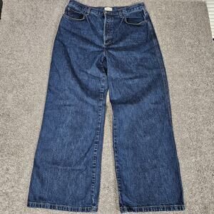 Favorite Daughter Jeans Womens 34x32.5 Blue Masha High Rise Wide Leg Chastain